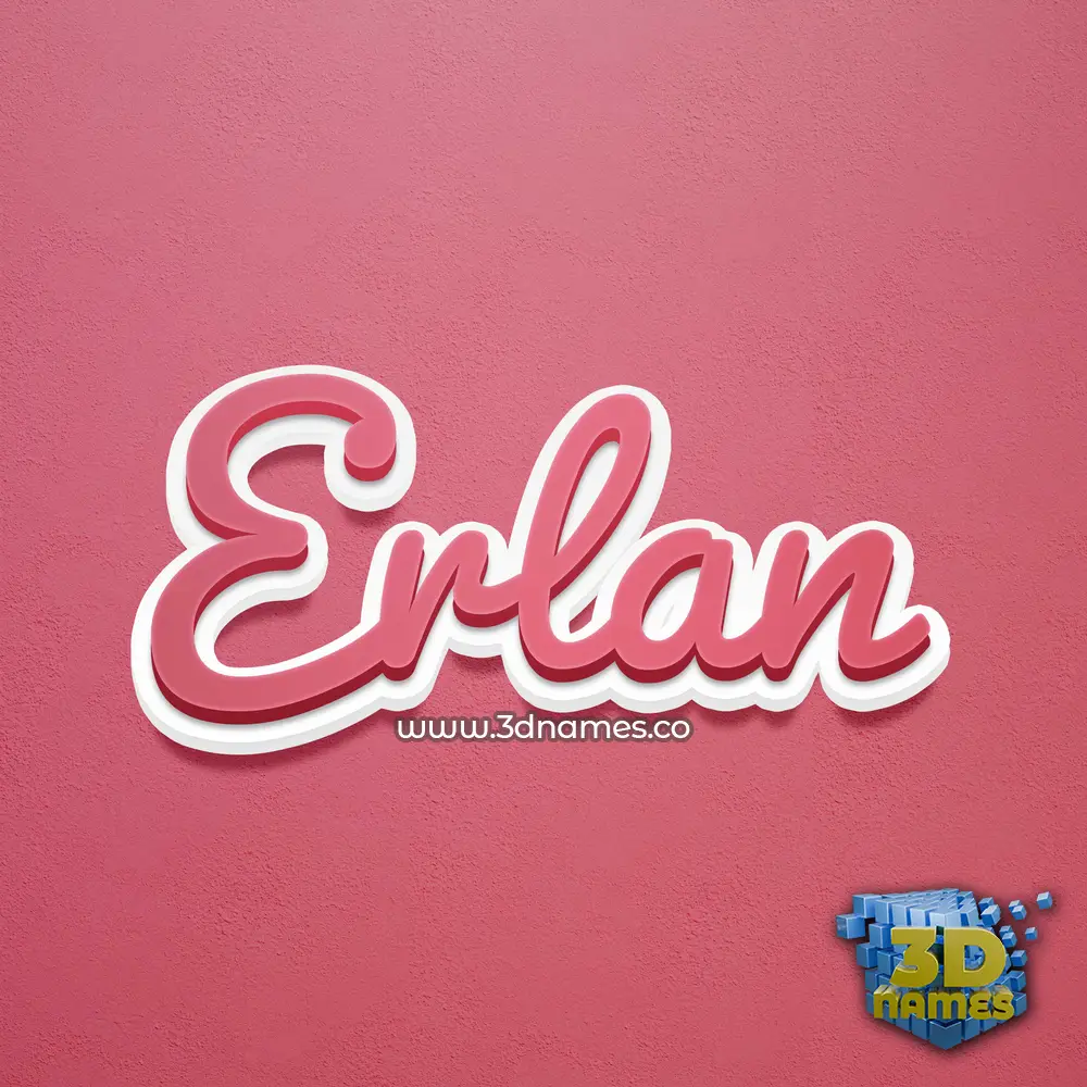 erlan in Red Scribble style - 3D name wallpaper erlan in Red Scribble style - 3D name wallpaper