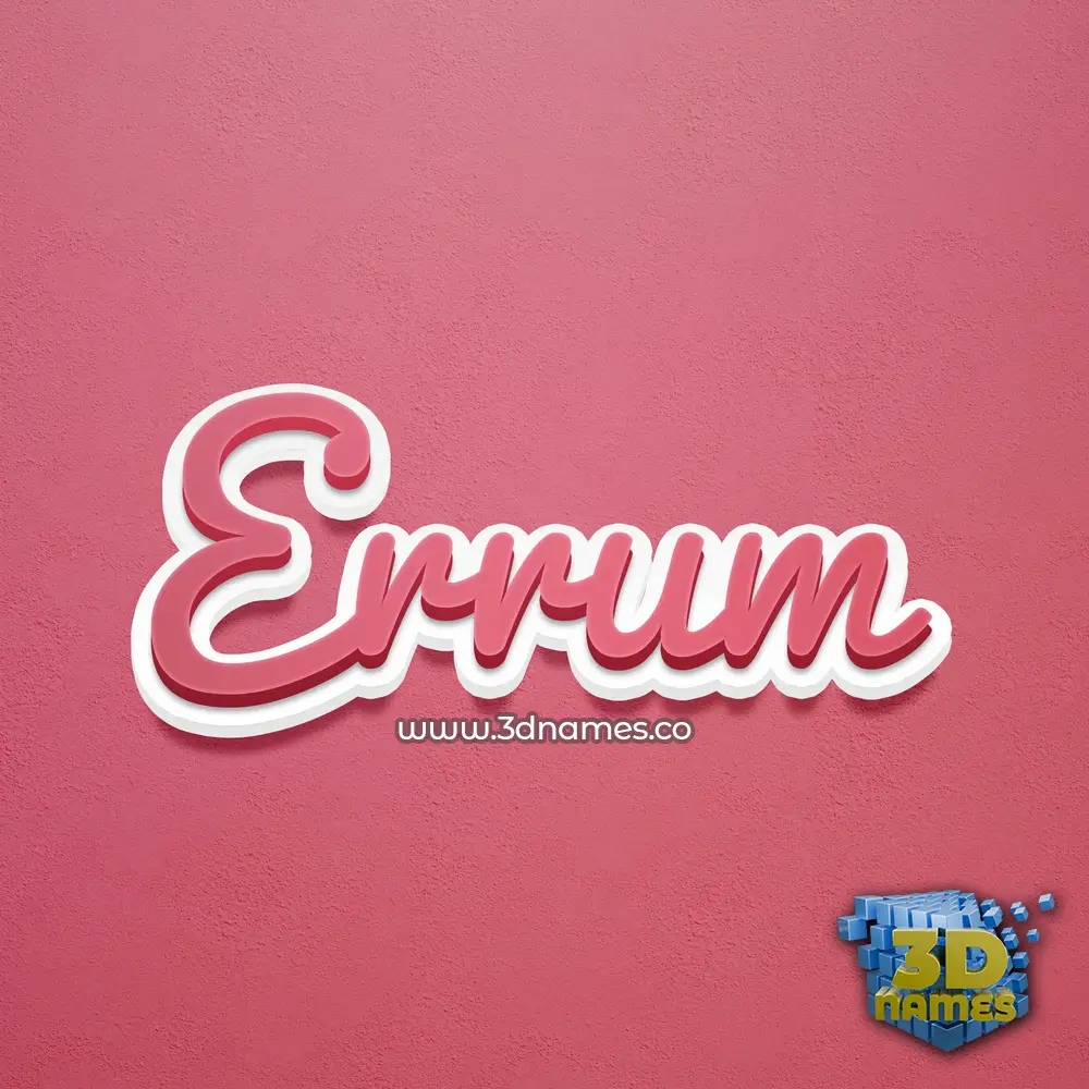 errum in Red Scribble style - 3D name wallpaper