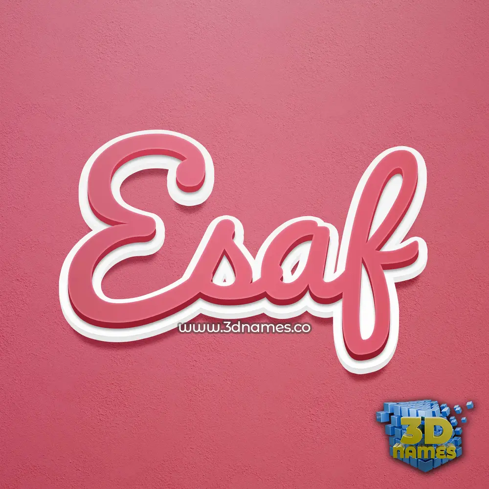 esaf in Red Scribble style - 3D name wallpaper esaf in Red Scribble style - 3D name wallpaper