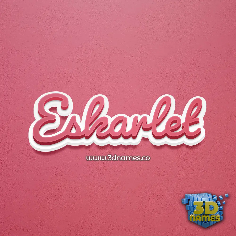 eskarlet in Red Scribble style - 3D name wallpaper eskarlet in Red Scribble style - 3D name wallpaper