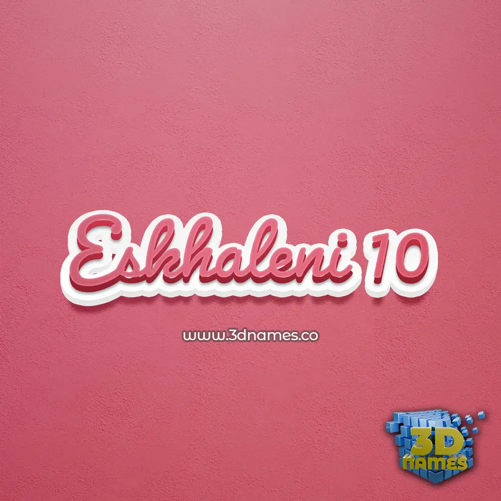 eskhaleni 10 in Red Scribble style - 3D name wallpaper eskhaleni 10 in Red Scribble style - 3D name wallpaper