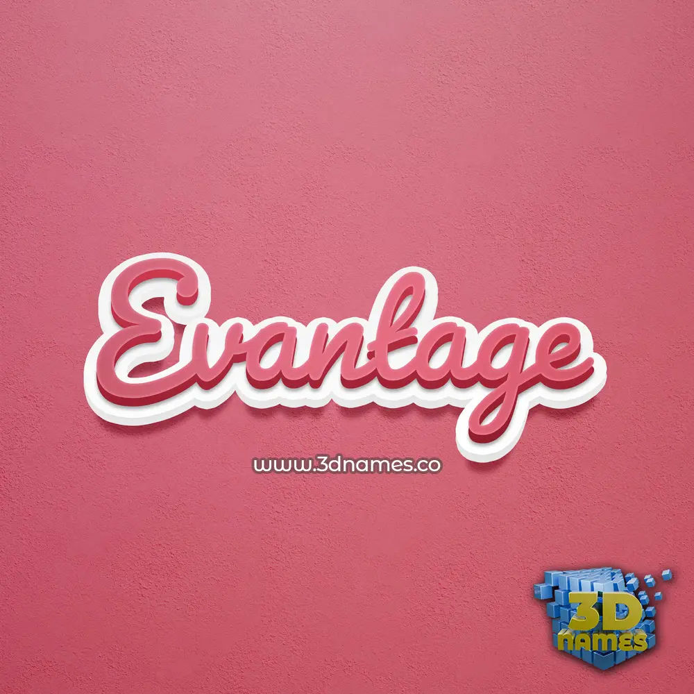 evantage in Red Scribble style - 3D name wallpaper evantage in Red Scribble style - 3D name wallpaper