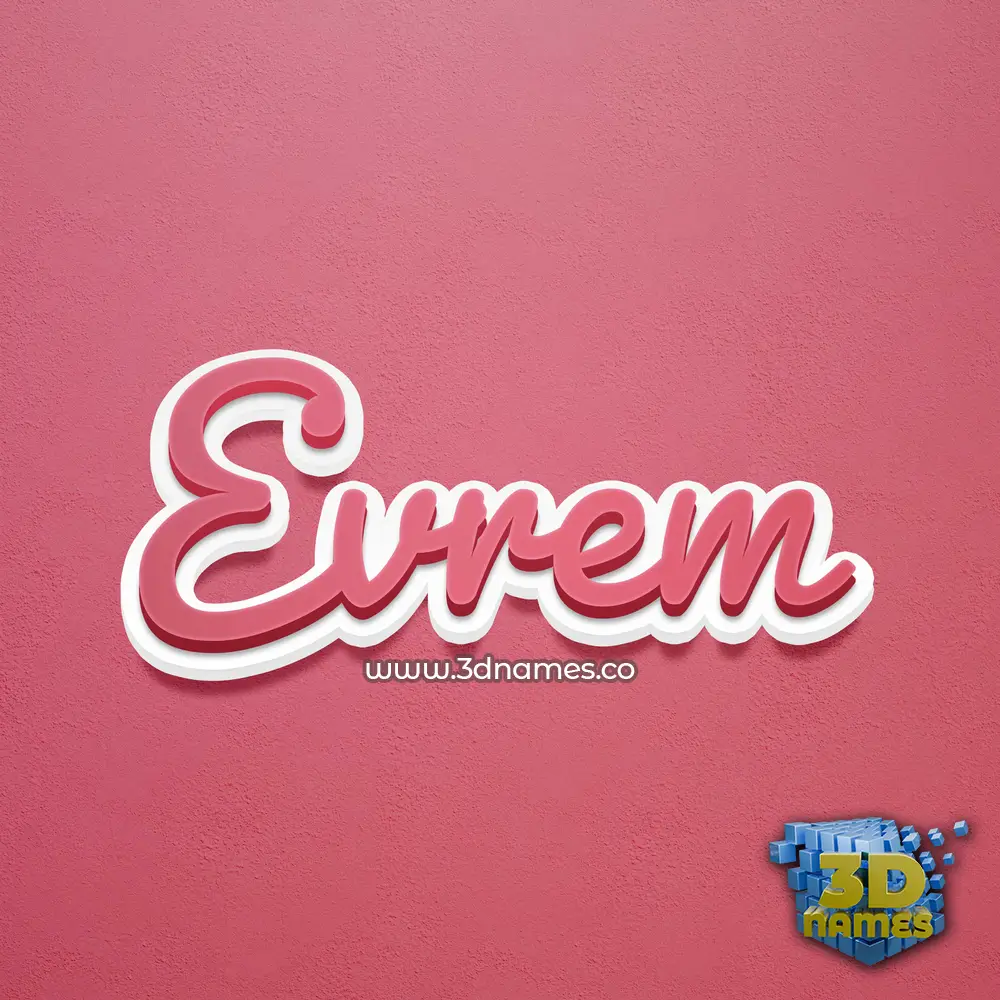 evrem in Red Scribble style - 3D name wallpaper evrem in Red Scribble style - 3D name wallpaper