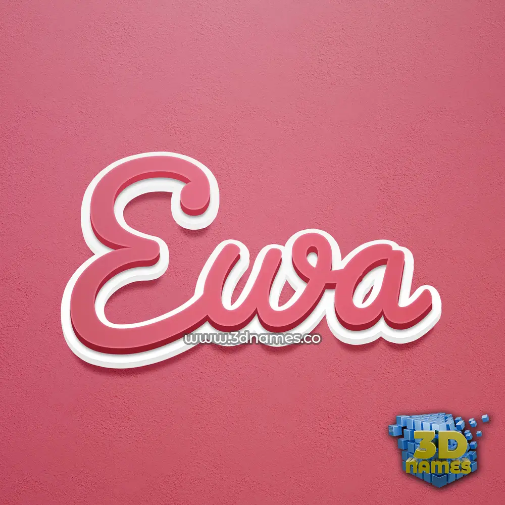 ewa in Red Scribble style - 3D name wallpaper