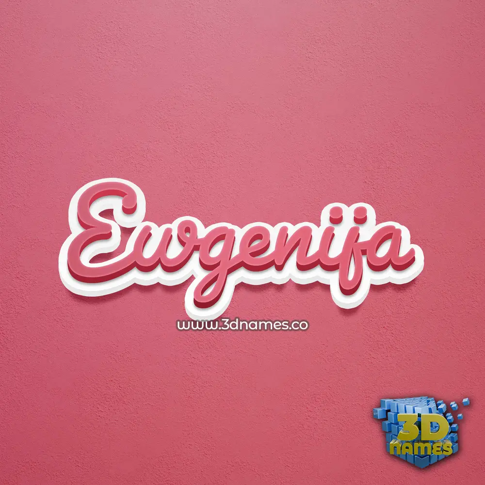 ewgenija in Red Scribble style - 3D name wallpaper