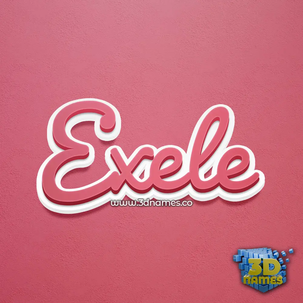 exele in Red Scribble style - 3D name wallpaper exele in Red Scribble style - 3D name wallpaper