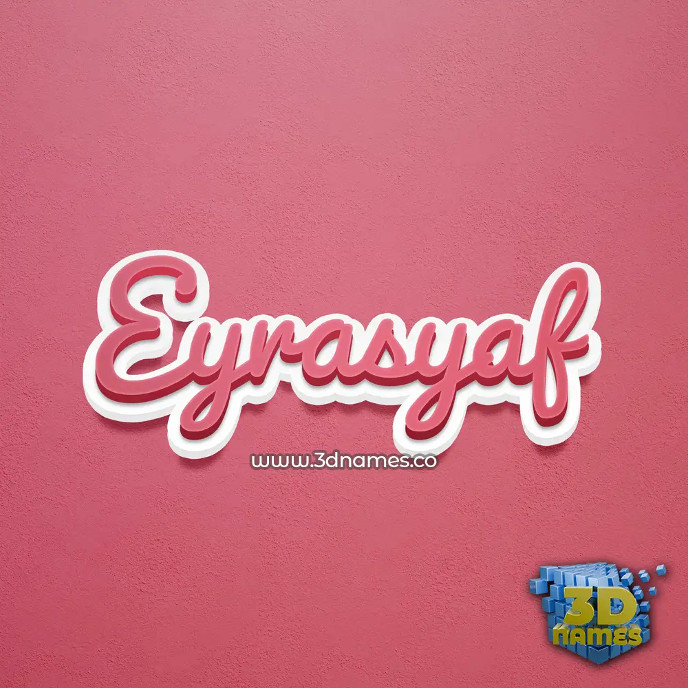 eyrasyaf in Red Scribble style - 3D name wallpaper