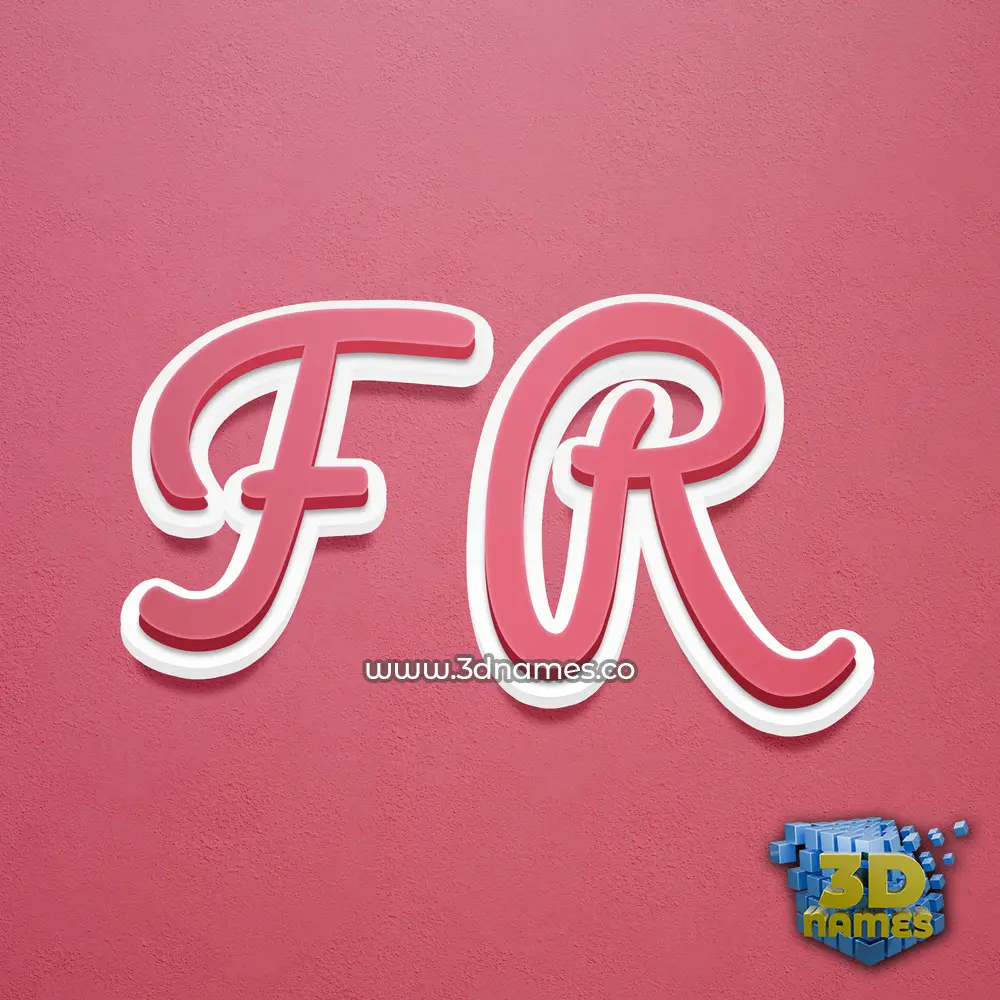 f r in Red Scribble style - 3D name wallpaper f r in Red Scribble style - 3D name wallpaper
