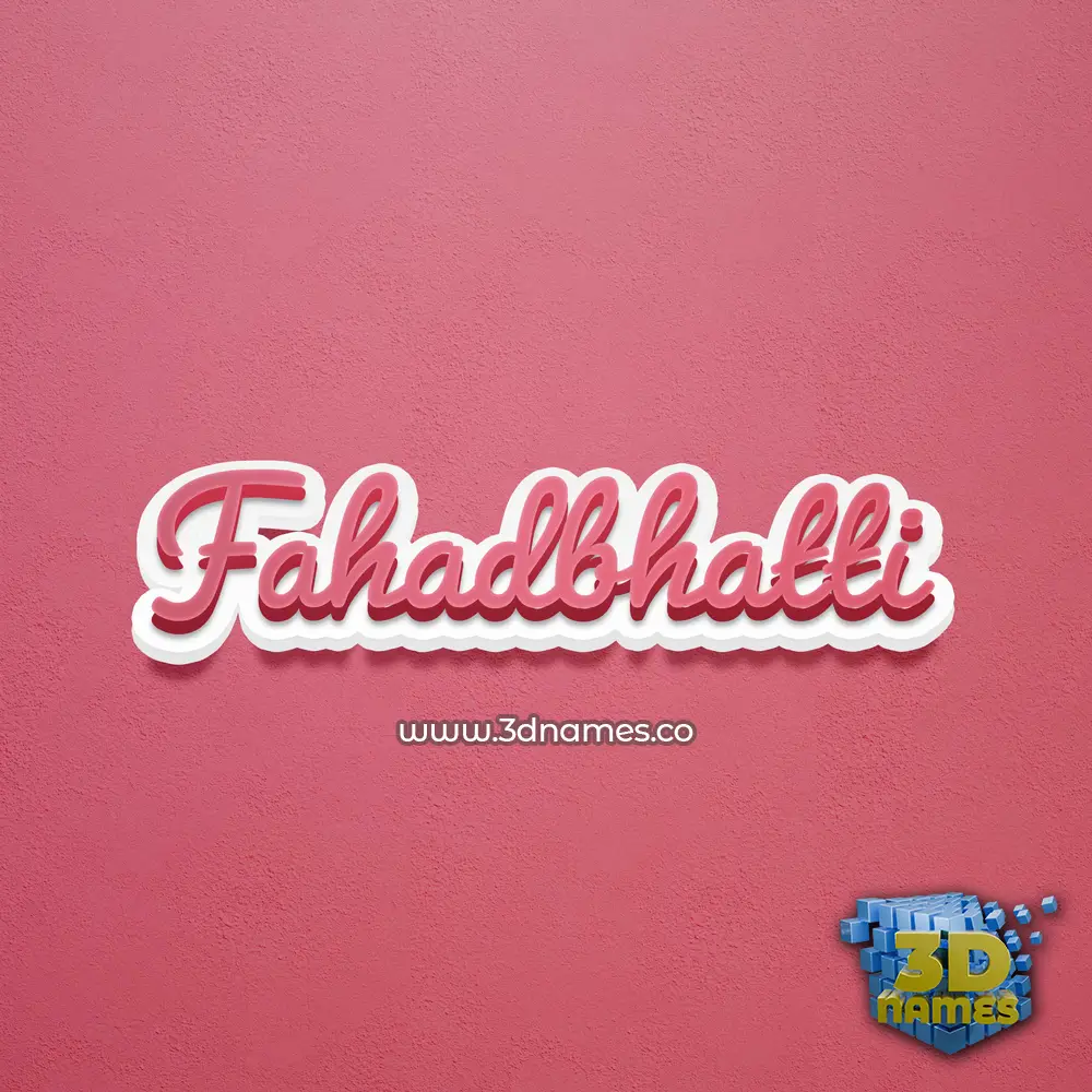 fahadbhatti in Red Scribble style - 3D name wallpaper fahadbhatti in Red Scribble style - 3D name wallpaper