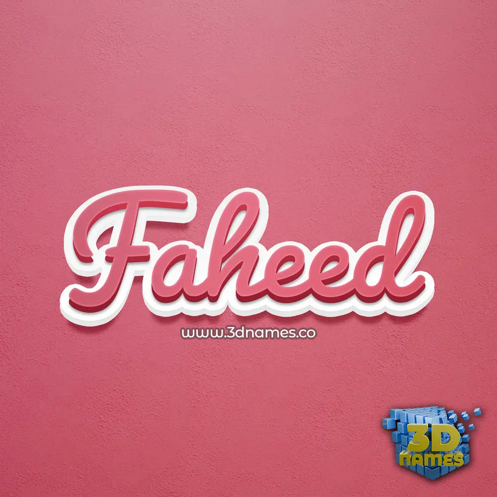 faheed in Red Scribble style - 3D name wallpaper faheed in Red Scribble style - 3D name wallpaper