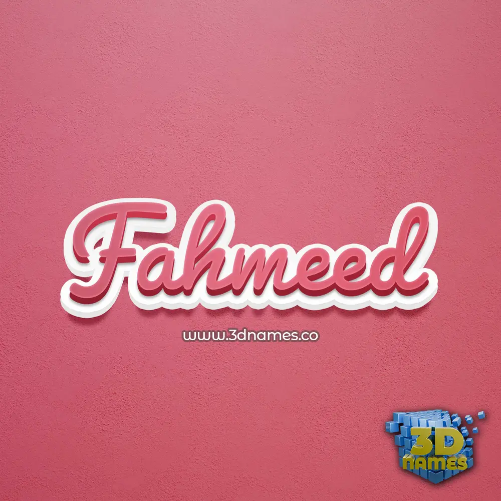 fahmeed in Red Scribble style - 3D name wallpaper fahmeed in Red Scribble style - 3D name wallpaper