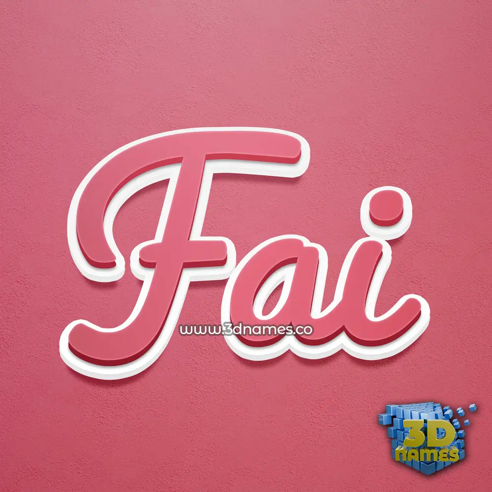 fai in Red Scribble style - 3D name wallpaper fai in Red Scribble style - 3D name wallpaper