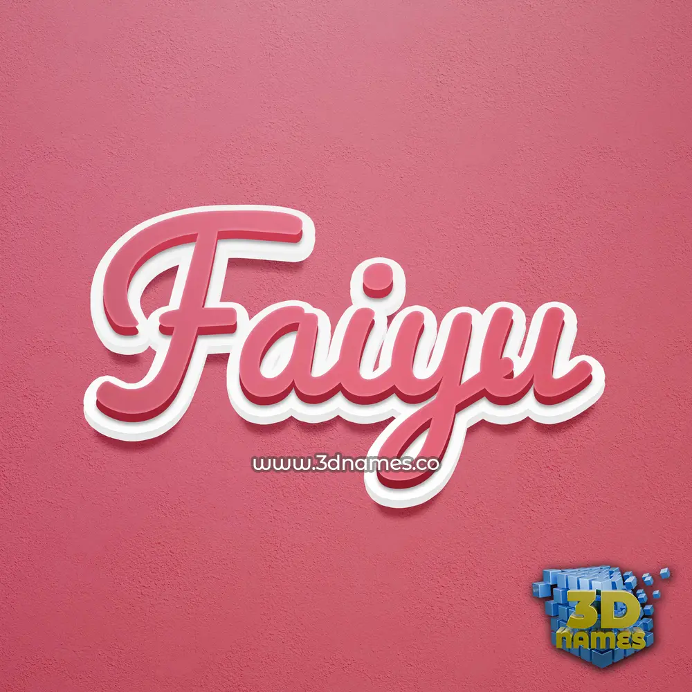 faiyu in Red Scribble style - 3D name wallpaper