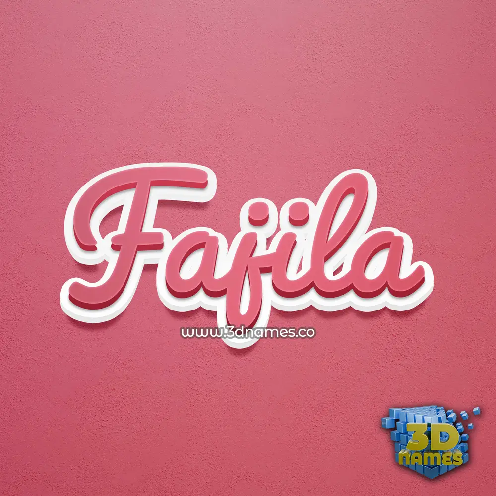 fajila in Red Scribble style - 3D name wallpaper