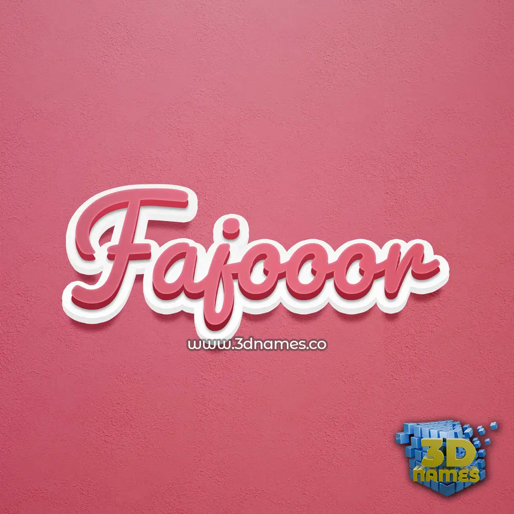 fajooor in Red Scribble style - 3D name wallpaper fajooor in Red Scribble style - 3D name wallpaper