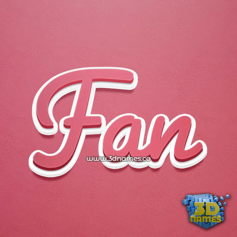 fan in Red Scribble style - 3D name wallpaper fan in Red Scribble style - 3D name wallpaper