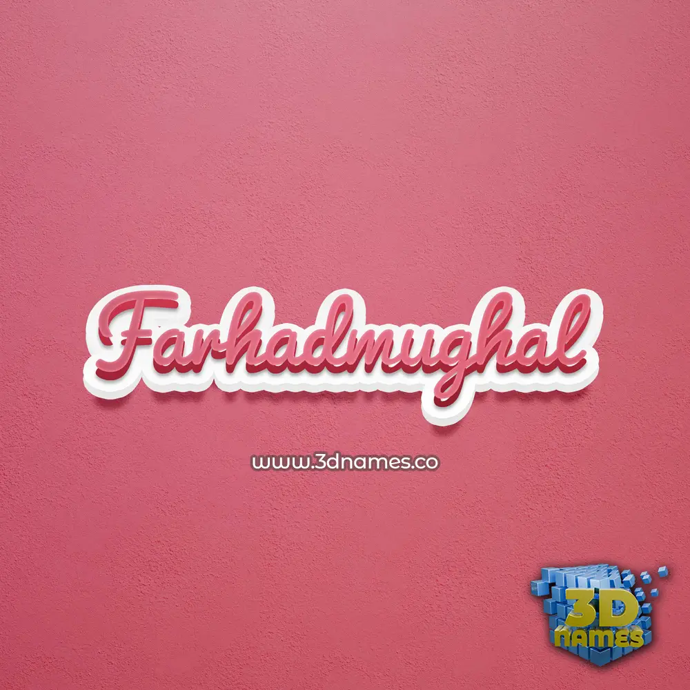farhadmughal in Red Scribble style - 3D name wallpaper farhadmughal in Red Scribble style - 3D name wallpaper