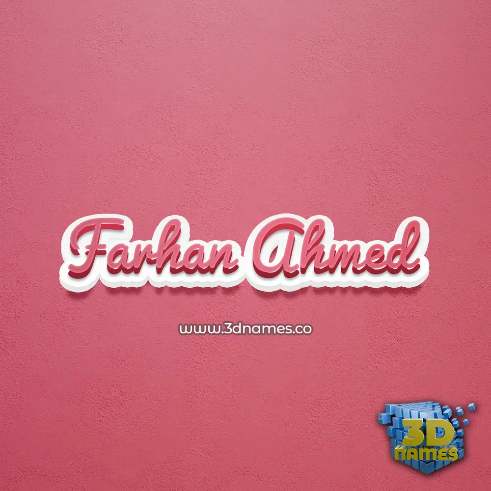 farhan ahmed in Red Scribble style - 3D name wallpaper farhan ahmed in Red Scribble style - 3D name wallpaper