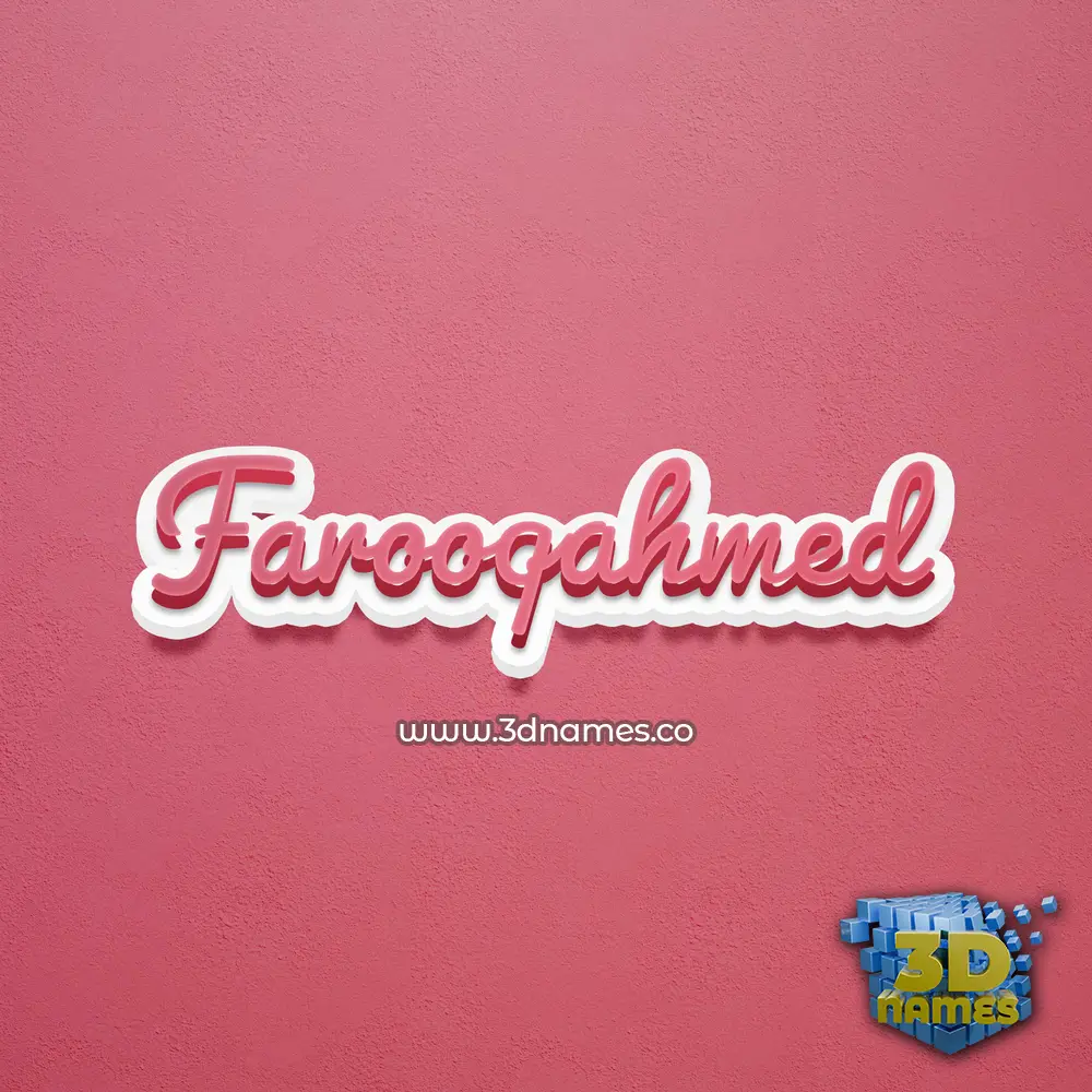 farooqahmed in Red Scribble style - 3D name wallpaper farooqahmed in Red Scribble style - 3D name wallpaper