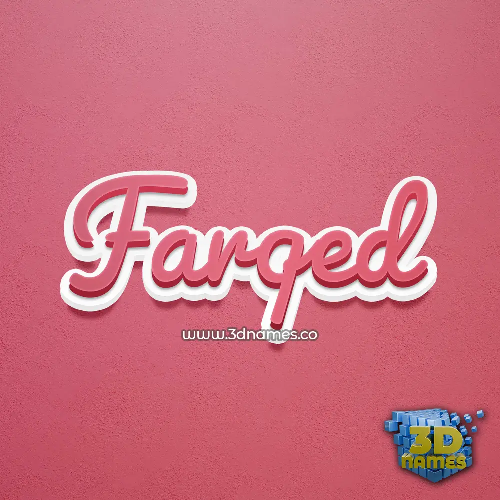 farqed in Red Scribble style - 3D name wallpaper farqed in Red Scribble style - 3D name wallpaper
