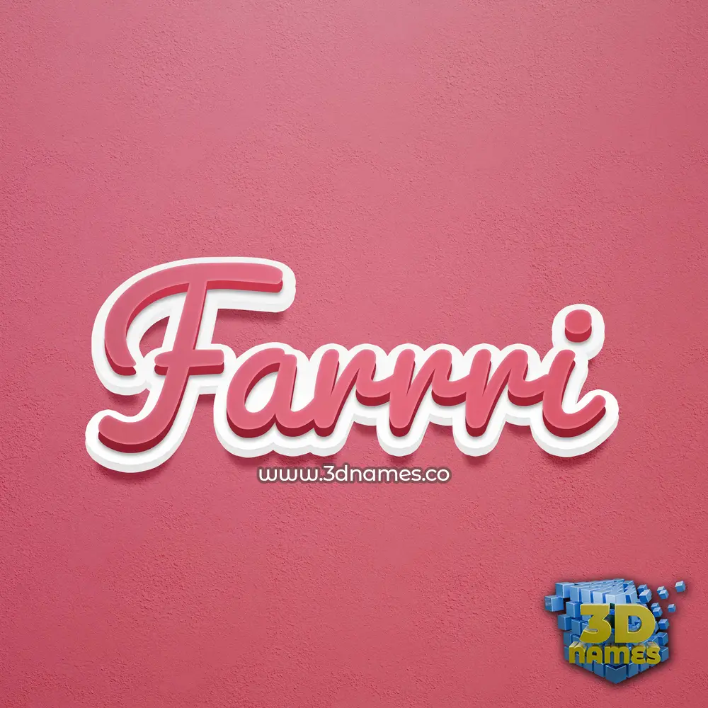 farrri in Red Scribble style - 3D name wallpaper farrri in Red Scribble style - 3D name wallpaper