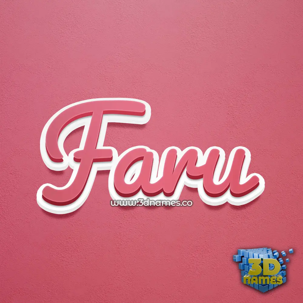 faru in Red Scribble style - 3D name wallpaper faru in Red Scribble style - 3D name wallpaper