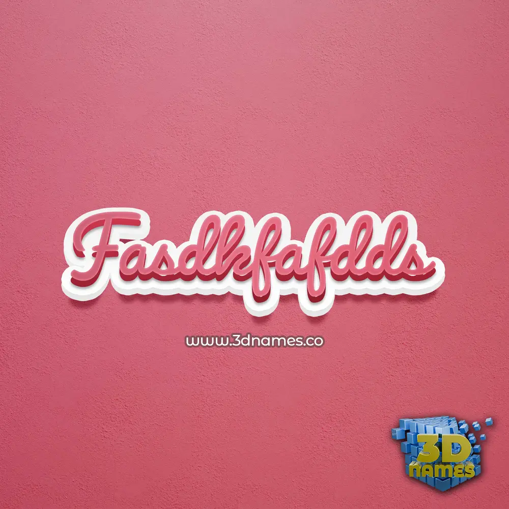 fasdkfafdds in Red Scribble style - 3D name wallpaper