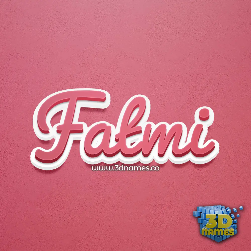 fatmi in Red Scribble style - 3D name wallpaper