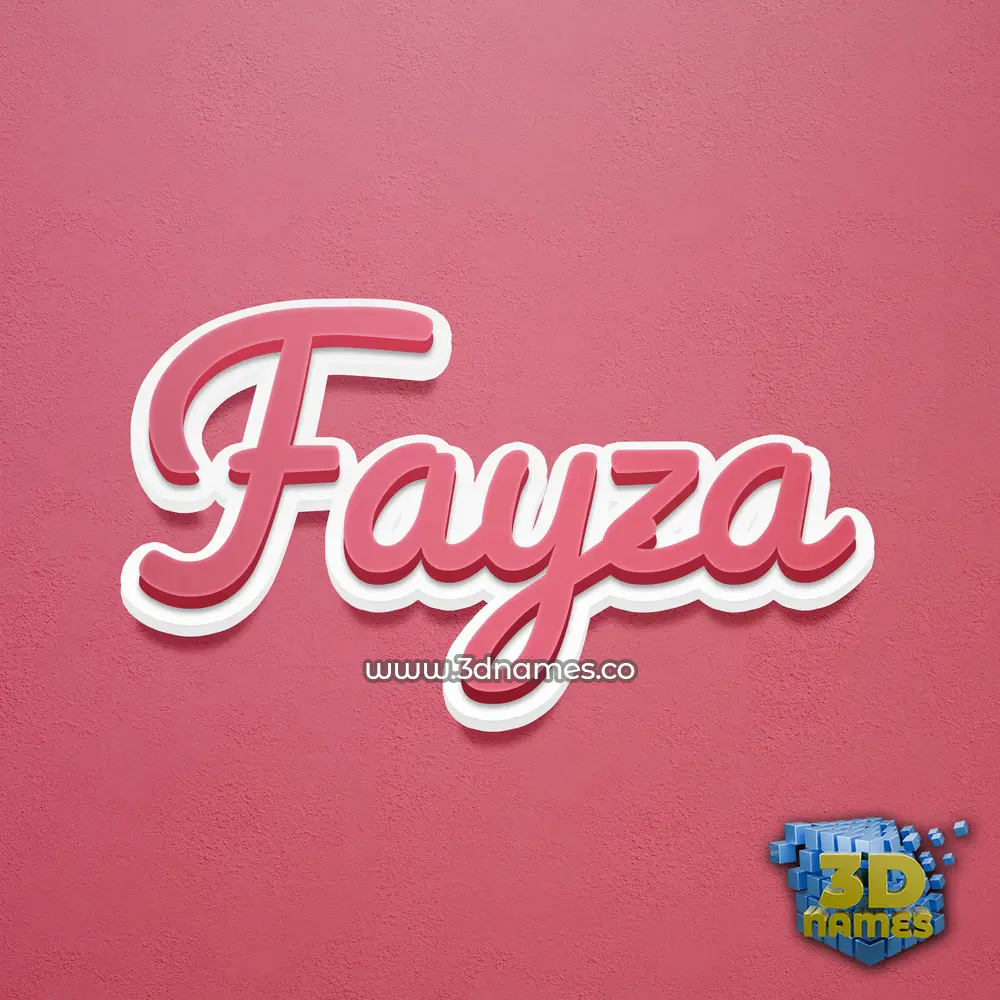 fayza in Red Scribble style - 3D name wallpaper