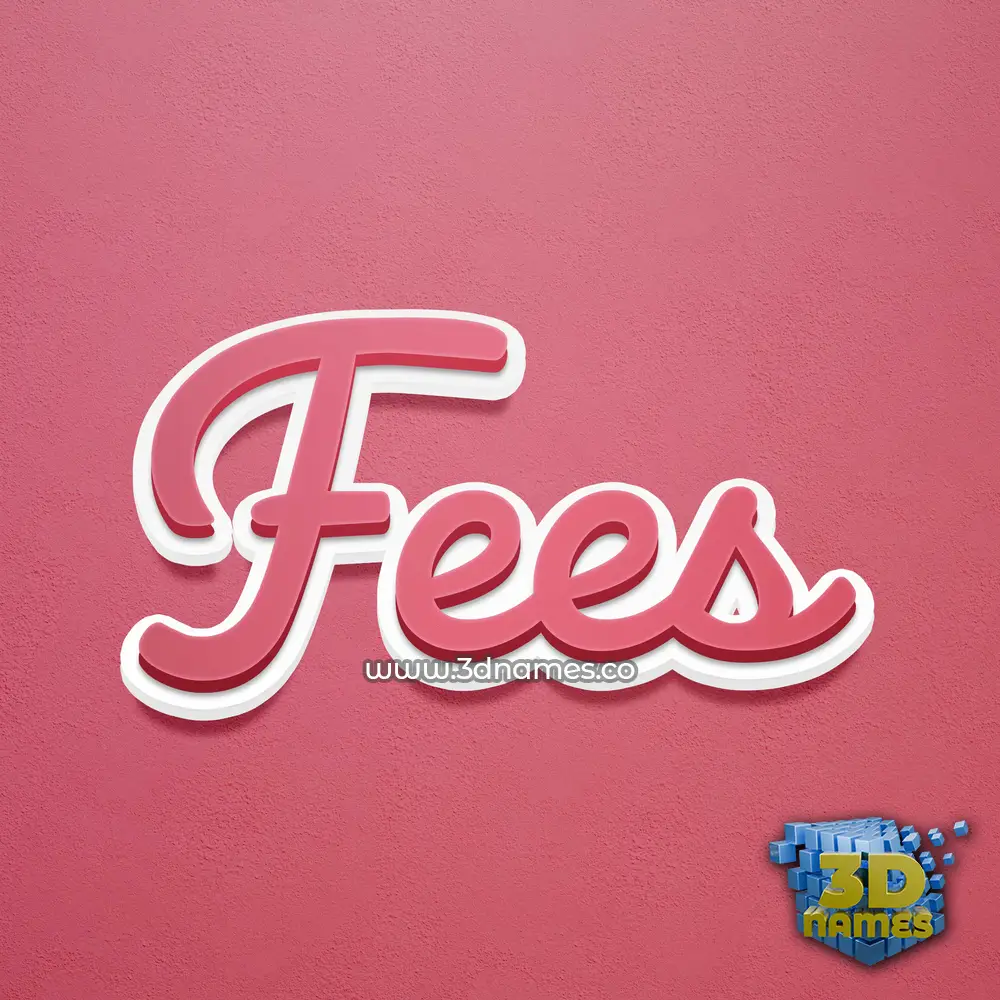 fees in Red Scribble style - 3D name wallpaper fees in Red Scribble style - 3D name wallpaper