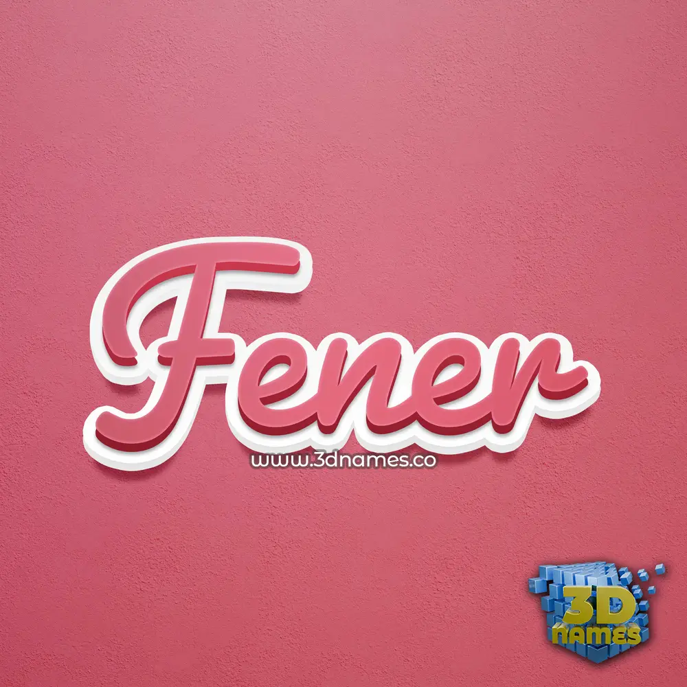 fener in Red Scribble style - 3D name wallpaper