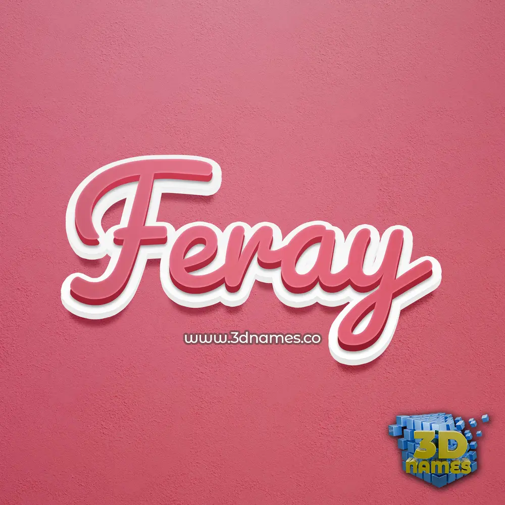 feray in Red Scribble style - 3D name wallpaper feray in Red Scribble style - 3D name wallpaper