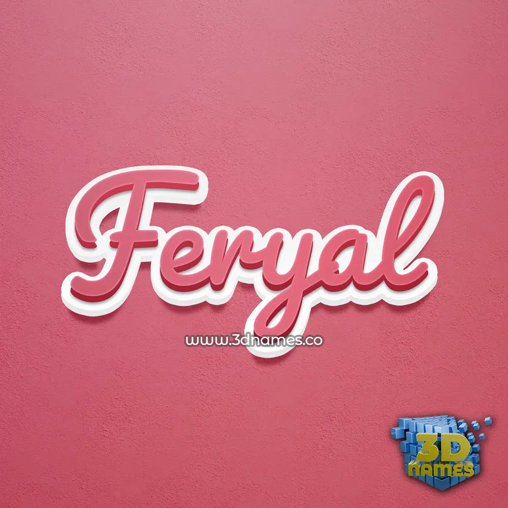 feryal in Red Scribble style - 3D name wallpaper feryal in Red Scribble style - 3D name wallpaper