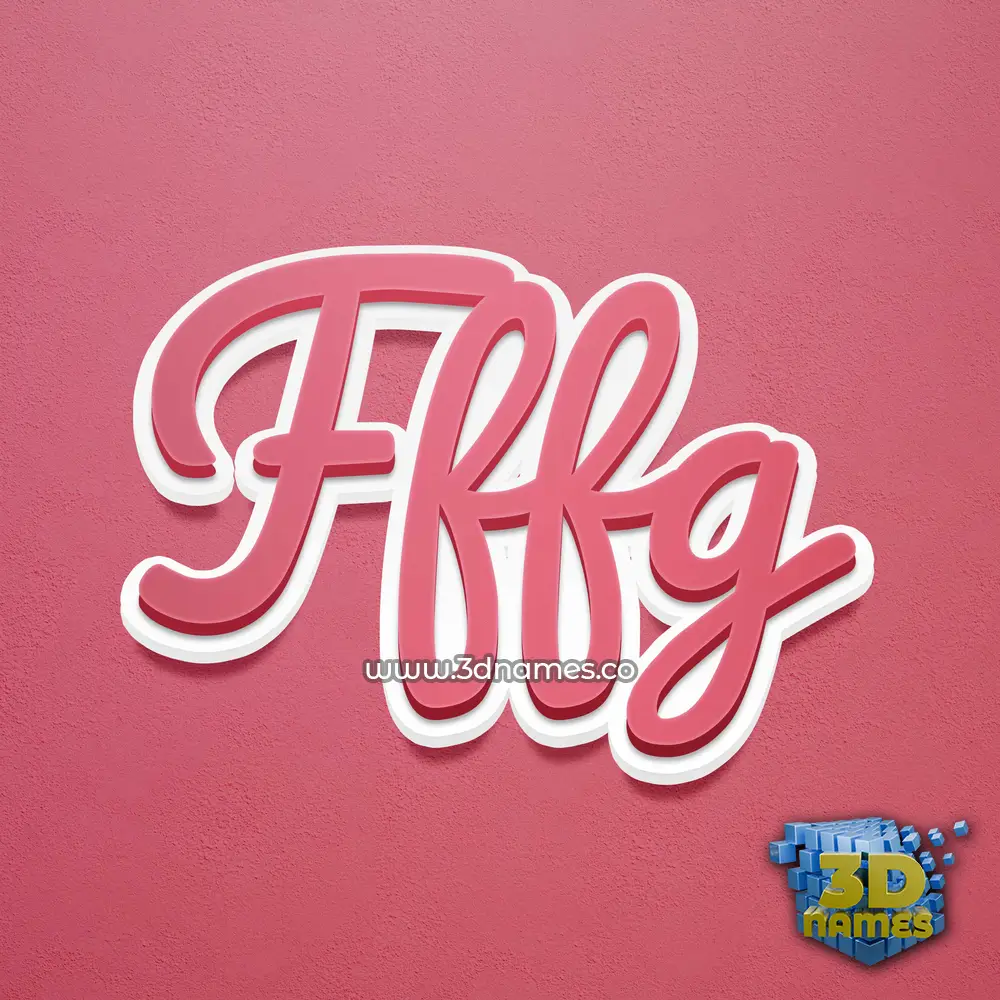 fffg in Red Scribble style - 3D name wallpaper