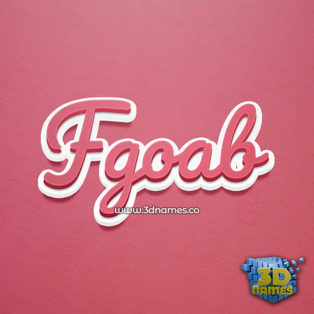 fgoab in Red Scribble style - 3D name wallpaper fgoab in Red Scribble style - 3D name wallpaper