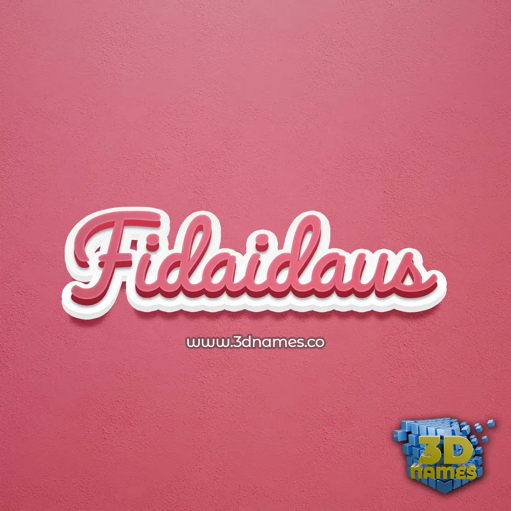 fidaidaus in Red Scribble style - 3D name wallpaper fidaidaus in Red Scribble style - 3D name wallpaper