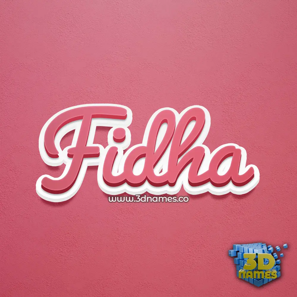 fidha in Red Scribble style - 3D name wallpaper fidha in Red Scribble style - 3D name wallpaper