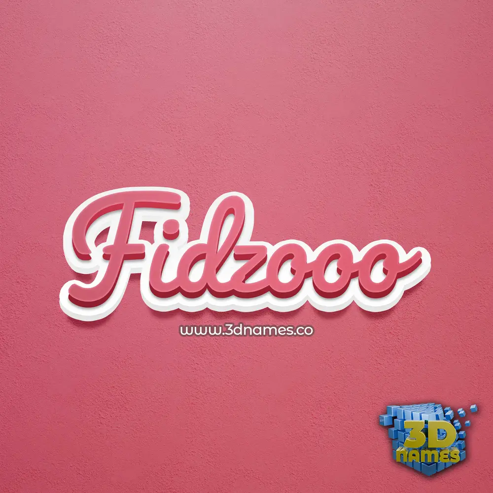 fidzooo in Red Scribble style - 3D name wallpaper