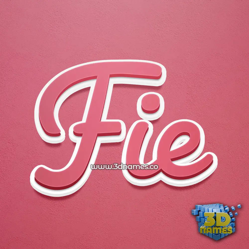 fie in Red Scribble style - 3D name wallpaper fie in Red Scribble style - 3D name wallpaper