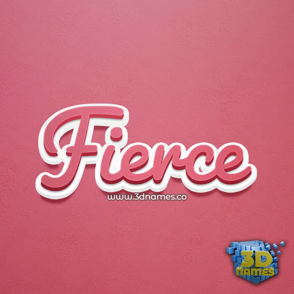 fierce in Red Scribble style - 3D name wallpaper