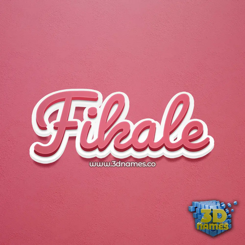 fikale in Red Scribble style - 3D name wallpaper fikale in Red Scribble style - 3D name wallpaper