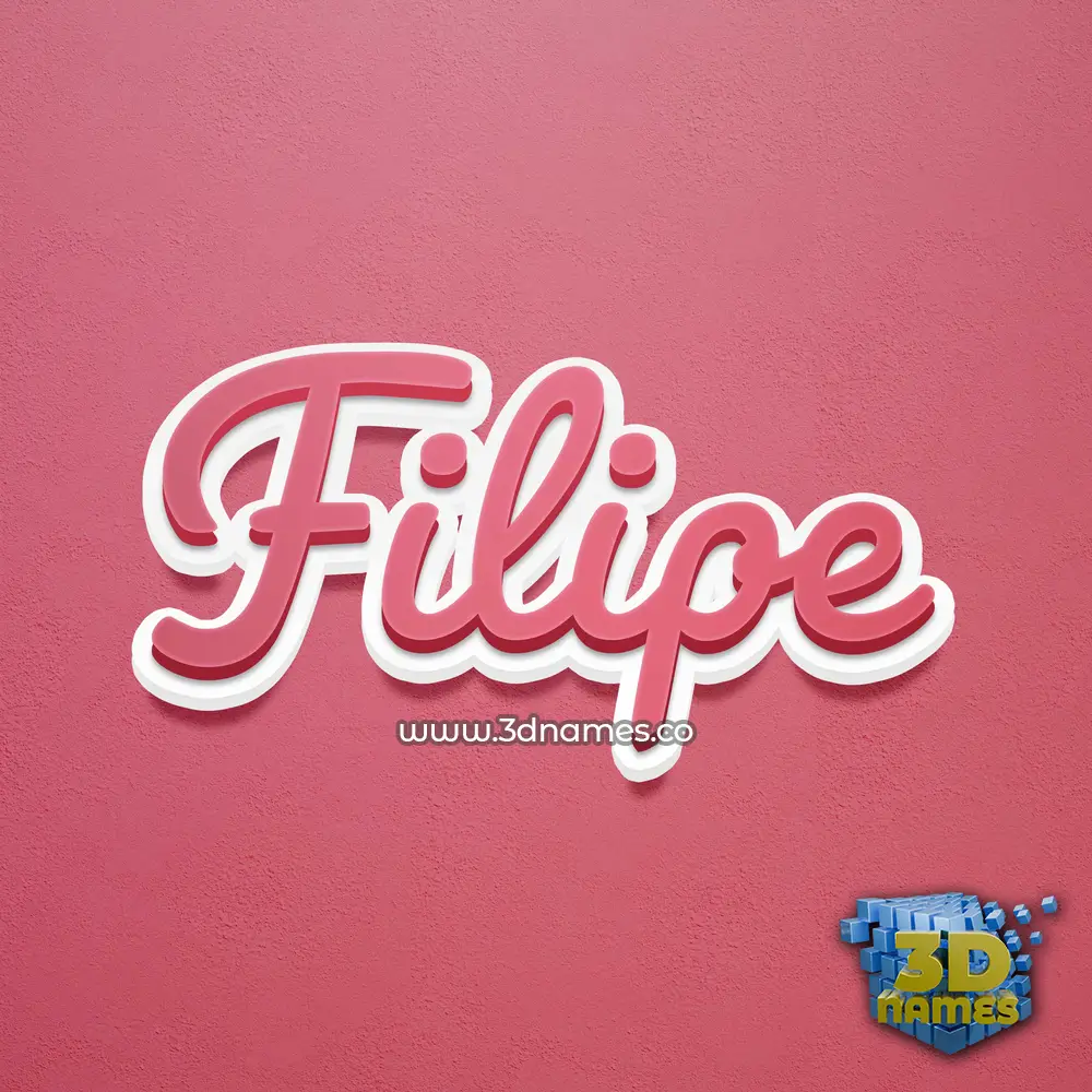 filipe in Red Scribble style - 3D name wallpaper filipe in Red Scribble style - 3D name wallpaper