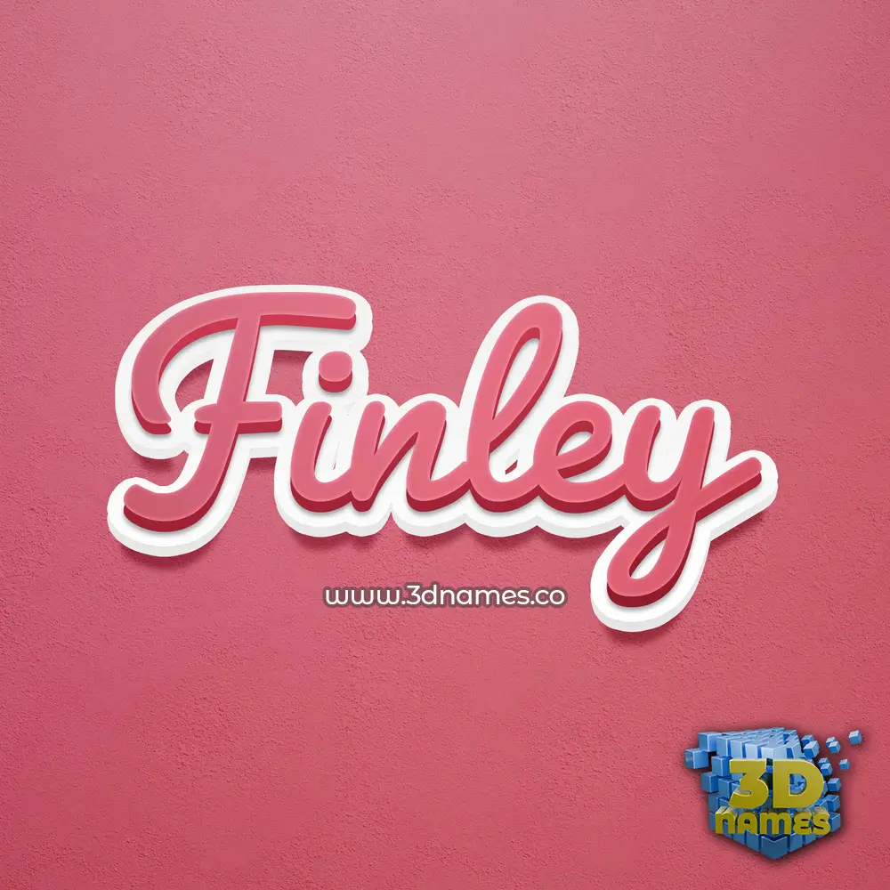 finley in Red Scribble style - 3D name wallpaper