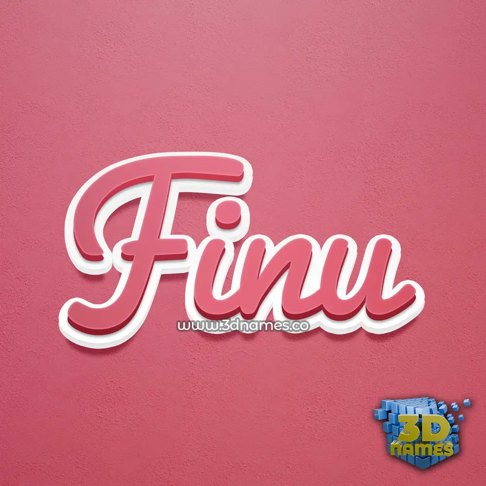finu in Red Scribble style - 3D name wallpaper finu in Red Scribble style - 3D name wallpaper