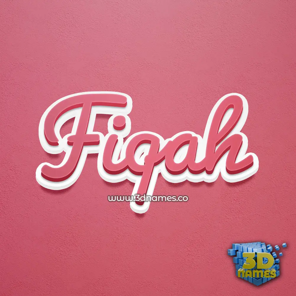 fiqah in Red Scribble style - 3D name wallpaper fiqah in Red Scribble style - 3D name wallpaper