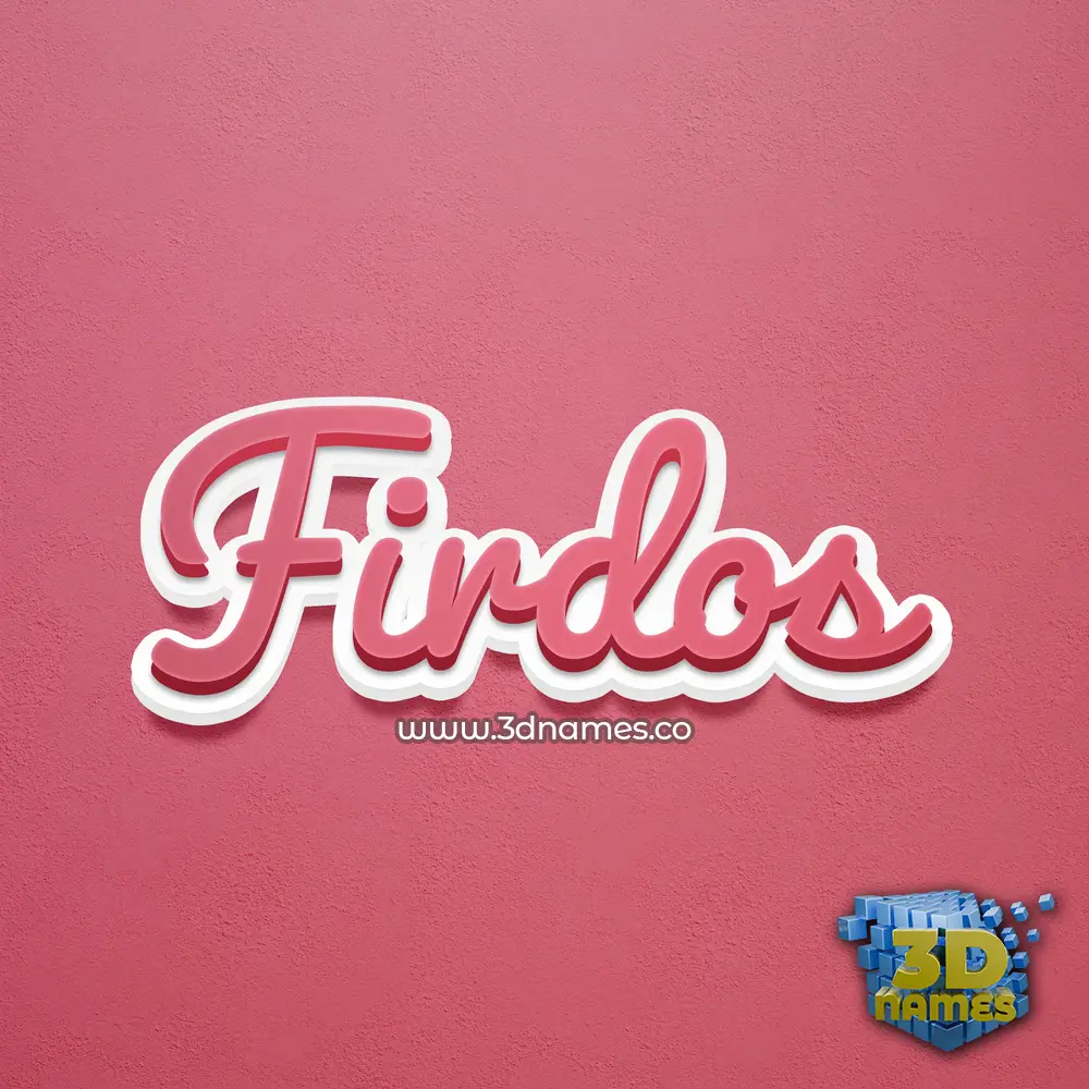 firdos in Red Scribble style - 3D name wallpaper firdos in Red Scribble style - 3D name wallpaper
