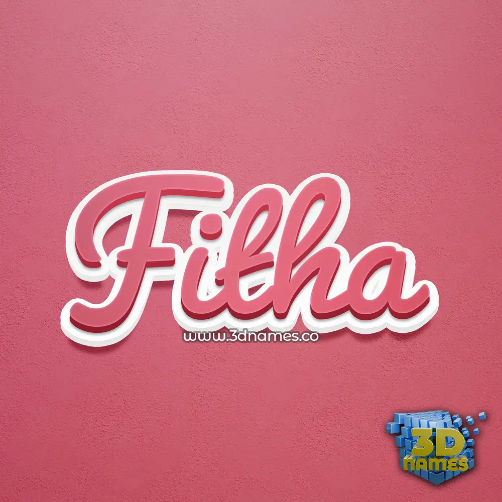 fitha in Red Scribble style - 3D name wallpaper