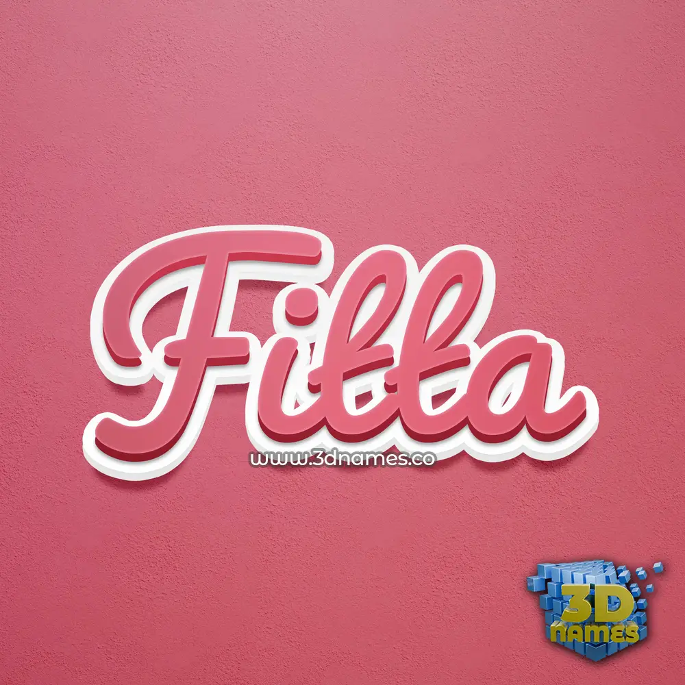 fitta in Red Scribble style - 3D name wallpaper fitta in Red Scribble style - 3D name wallpaper