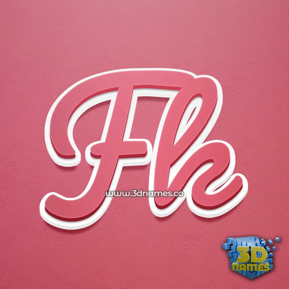 fk in Red Scribble style - 3D name wallpaper