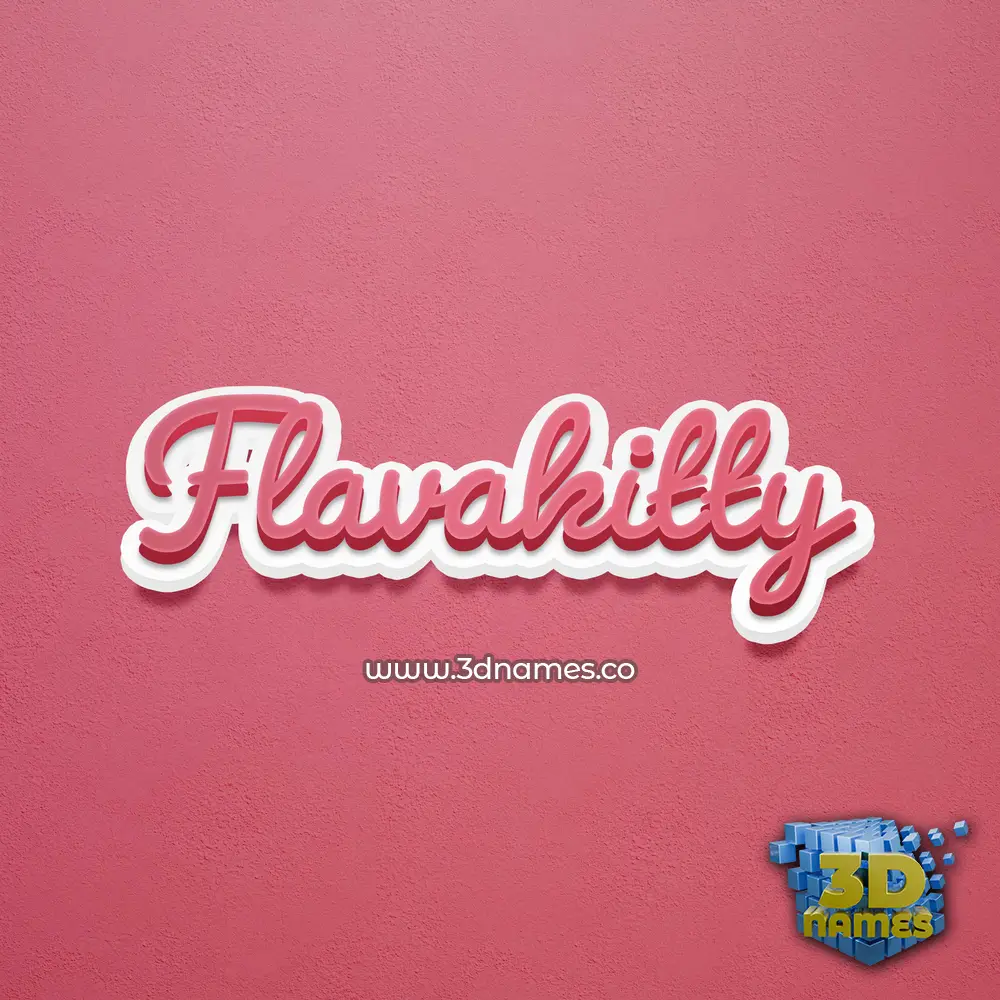 flavakitty in Red Scribble style - 3D name wallpaper flavakitty in Red Scribble style - 3D name wallpaper